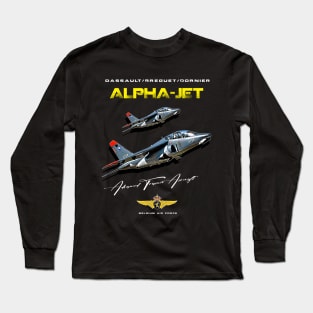 Alpha Jet Belgium Air Force Advanced Trainer Aircraft Long Sleeve T-Shirt